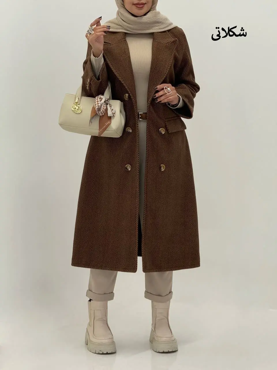 3646-پالتو مزونی گلشیفته ( ایراددار )